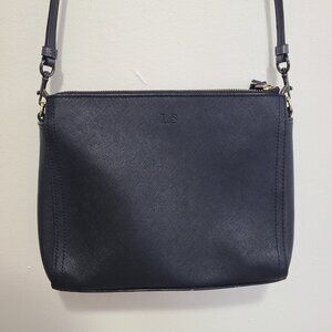 Lo an d Sons-Pearl Saffiano Leather Black Gold Hardware